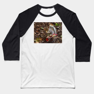 squirrel with shopping cart Baseball T-Shirt